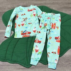 Coco Moon Hawaii Bamboo 18-24M Surfing In An Island Wonderland Pajama Set